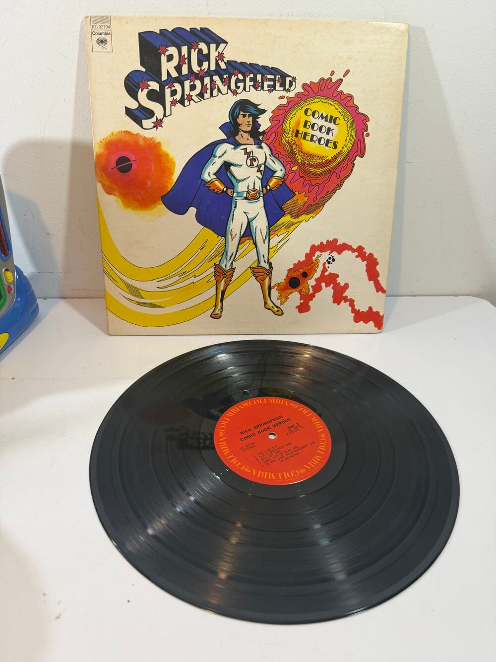 Rick Springfield LP Comic Book Heroes Columbia ORIGINAL NM